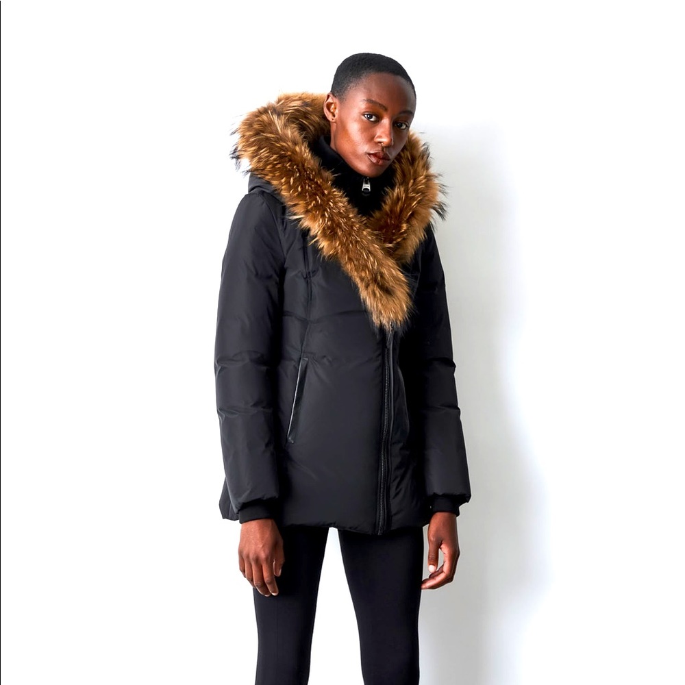 MACKAGE ADALI (S) - Down coat with natural fur Signature Mackage Collar